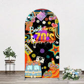 Aperturee - Aperturee Back To The 70s Black Musical Birthday Arch Backdrop